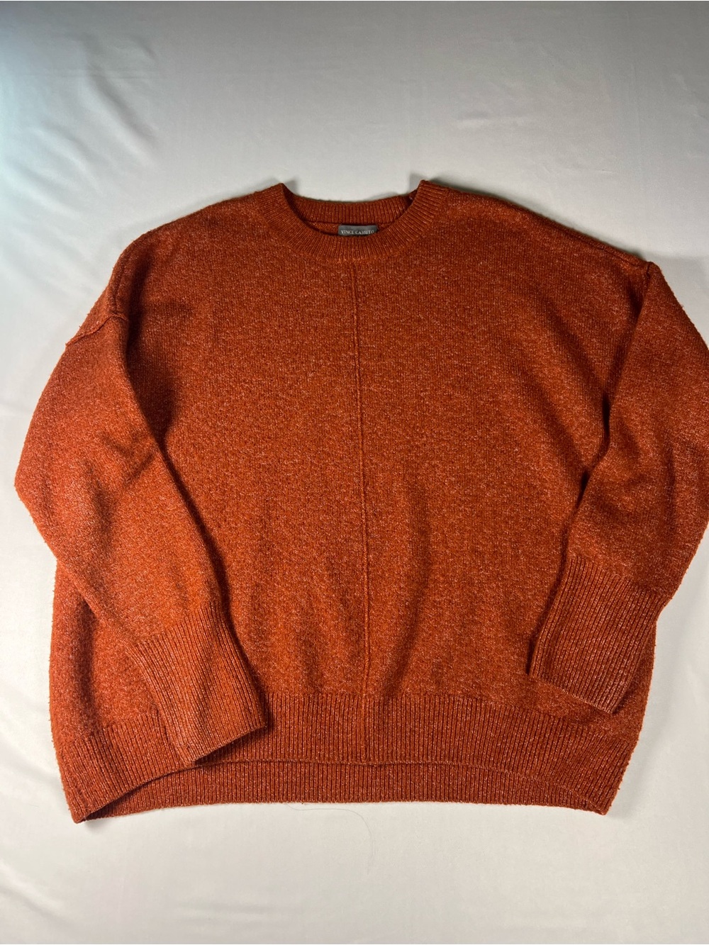 Vince Camuto Men's Crewneck Sweater in Rust